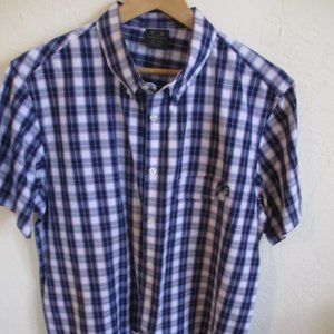 Oakley Plaid Button Up SS Shirt Size XL 100% Cotton